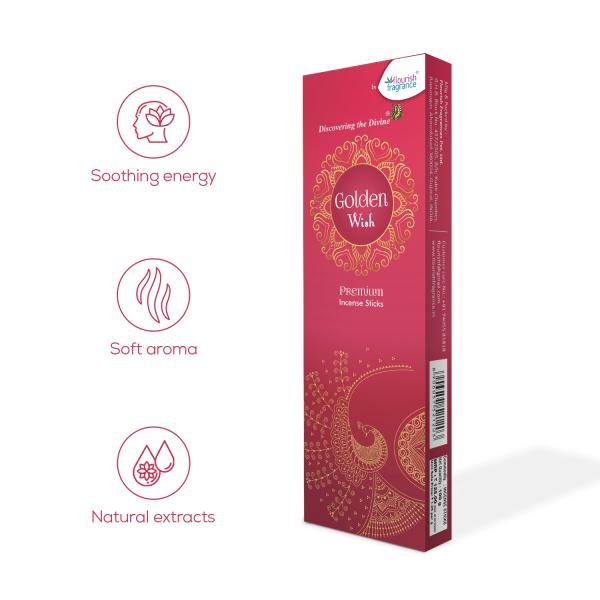 GOLDEN WISH THICK PREMIUM INCENSE STICKS
